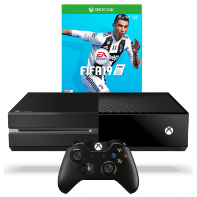 Приставка Xbox One 1 Tb б/у + геймпад Microsoft controller + игра FIFA 19 + HDMI кабель 